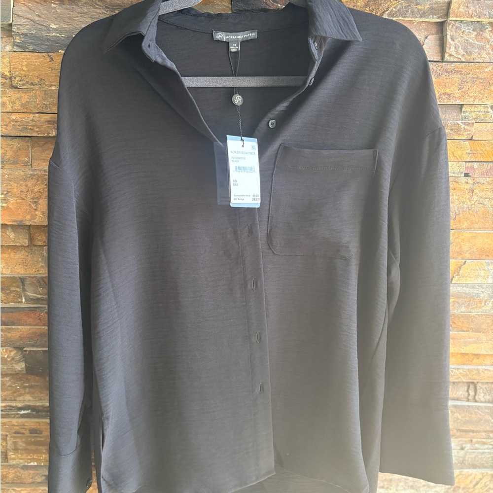 Adrianna Papell Black Blouse